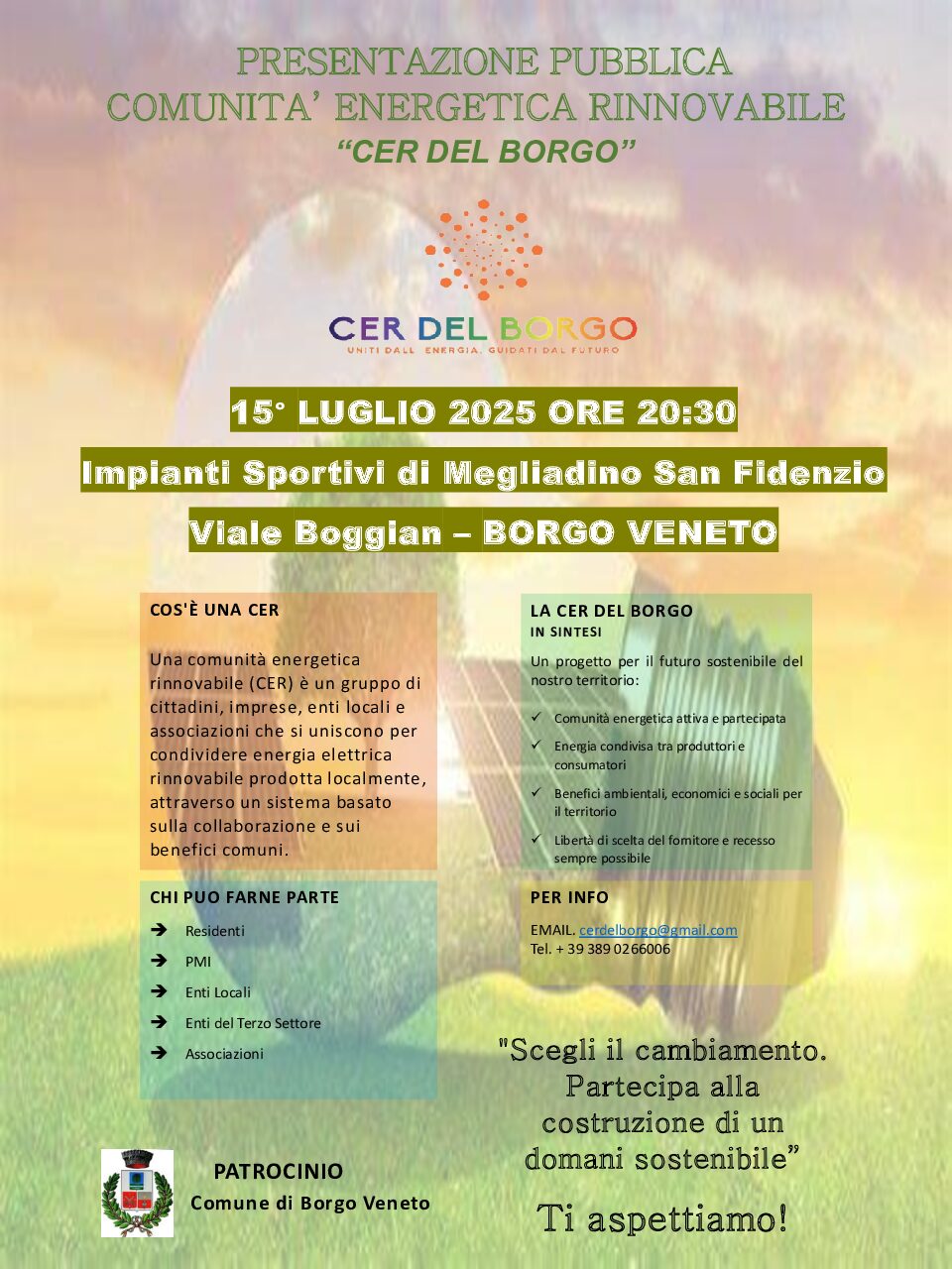 Presentazione Comunità Energetica Rinnovabile del Borgo 15 Luglio
